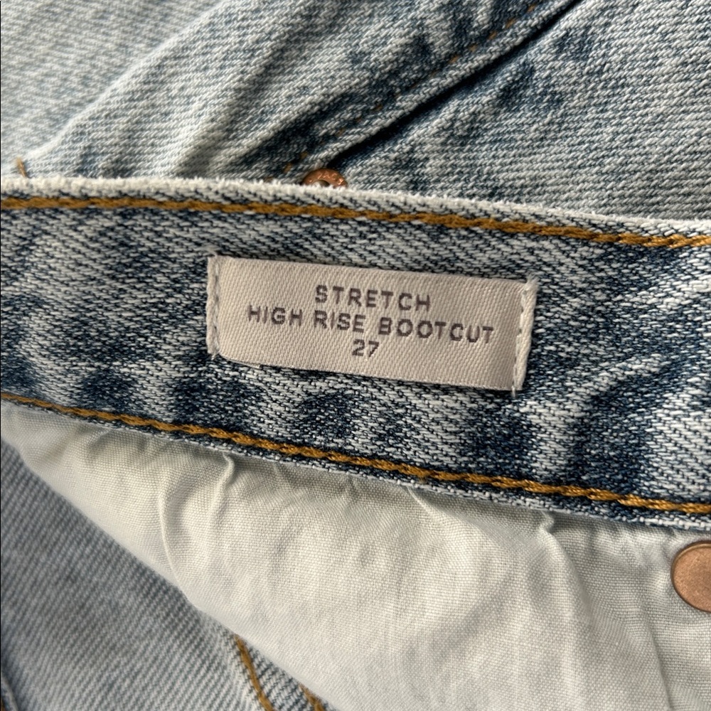 Pacsun High-Rise Bootcut Jeans Light Acid Wash Retro Cotton Denim Jean SZ 27 EUC - Picture 5 of 13